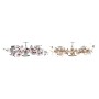 Pot à Bougie DKD Home Decor Perles Argenté Doré Métal PVC (70 x 10 x 20 cm) (2 Unités)