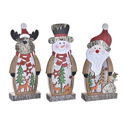Décoration lumineuse DKD Home Decor Noël (18 x 7 x 40,5 cm) (3 Unités)