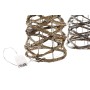 Décoration DKD Home Decor Argenté Doré Noël Cônes AA x 2, non fournies Rotin (19 x 19 x 62 cm) (2 Unités)