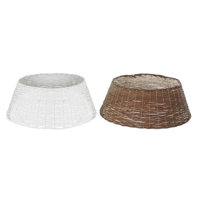 Jupe pour l'arbre de Noël DKD Home Decor osier (72 x 72 x 27 cm) (2 Unités)