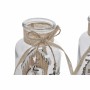 Lighting decoration DKD Home Decor Christmas Natural House (2 Units) (9 x 9 x 17 cm)
