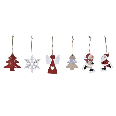 Ensemble Décorations de Noël DKD Home Decor Bois MDF (21 x 7,7 x 1,5 cm) (2 Unités)