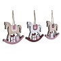 Ensemble Décorations de Noël DKD Home Decor Bois MDF (21 x 8,2 x 1,5 cm) (8 cm) (2 Unités)