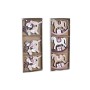 Ensemble Décorations de Noël DKD Home Decor Bois MDF (21 x 8,2 x 1,5 cm) (8 cm) (2 Unités)