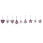 Ensemble Décorations de Noël DKD Home Decor Polyester (22 x 8 x 1 cm) (3 Unités)