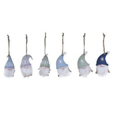 Ensemble Décorations de Noël DKD Home Decor Polyester Bois MDF (21 x 8 x 1,5 cm) (2 Unités)