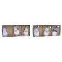 Christmas Decorations Set DKD Home Decor Polyester MDF Wood (21 x 8 x 1,5 cm) (2 Units)