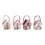 Décorations de Noël DKD Home Decor Bois Maison (13 x 7 x 15 cm) (4 Unités)