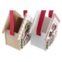 Décorations de Noël DKD Home Decor Bois Maison (13 x 7 x 15 cm) (4 Unités)