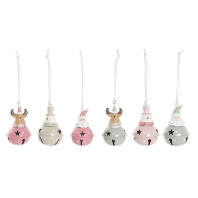 Décorations de Noël DKD Home Decor Métal Résine (5 x 5 x 9 cm) (6 Unités)