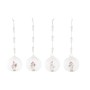 Décorations de Noël DKD Home Decor Verre Résine (7 x 6 x 8 cm) (4 Unités)