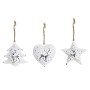 Ensemble Décorations de Noël DKD Home Decor Métal (12 x 12 x 3 cm) (3 Unités)