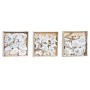 Ensemble Décorations de Noël DKD Home Decor Métal (12 x 12 x 3 cm) (3 Unités)