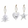 Ensemble Décorations de Noël DKD Home Decor Métal (12 x 12 x 3 cm) (3 Unités)