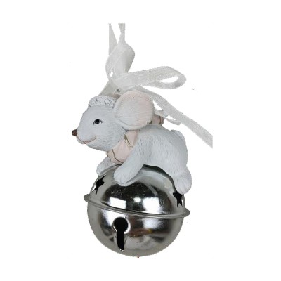 Christmas bauble DKD Home Decor Mouse Resin (7 x 4,5 x 9 cm) (6 Units)