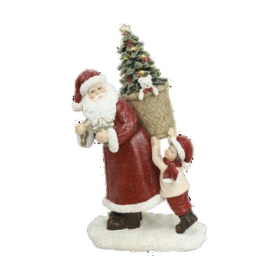 Décorations de Noël DKD Home Decor Résine Père Noël (2 Unités) (12 x 9 x 19 cm)