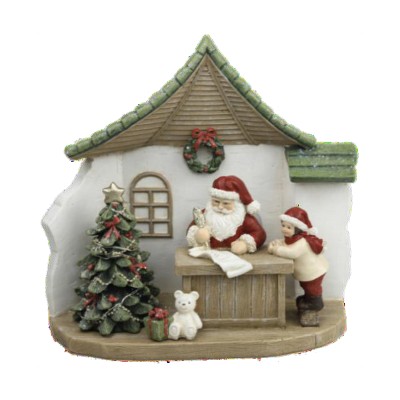 Décorations de Noël DKD Home Decor Résine Père Noël (19 x 9,5 x 18 cm) (2 Unités)