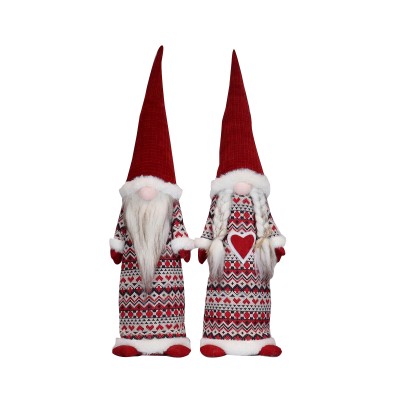 Décorations de Noël DKD Home Decor Polyester (14 x 12 x 56 cm) (2 Unités)