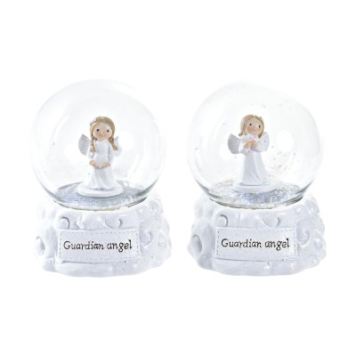 Christmas Bauble DKD Home Decor Crystal Resin (6,5 x 6,5 x 8,5 cm) (2 Units)