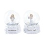 Christmas Bauble DKD Home Decor Crystal Resin (6,5 x 6,5 x 8,5 cm) (2 Units)