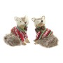 Décorations de Noël DKD Home Decor Polyester (16 x 18 x 21 cm) (2 Unités)