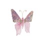 Christmas bauble DKD Home Decor Polyester Butterfly (22 x 3 x 18 cm) (2 Units)