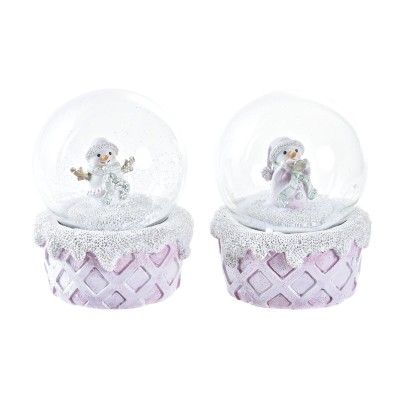 Christmas Bauble DKD Home Decor Crystal Resin (2 Units) (7 x 7 x 9 cm)