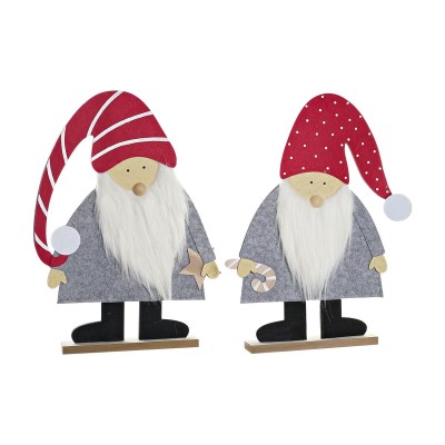 Décorations de Noël DKD Home Decor MDF Feutre (34 x 6 x 64 cm) (2 Unités)