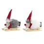 Décorations de Noël DKD Home Decor Polyester Renne (15 x 5,5 x 16,5 cm) (2 Unités)