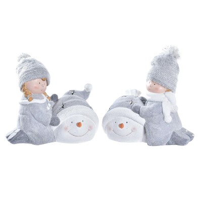 Décorations de Noël DKD Home Decor Polyester Magnésium (36 x 22 x 33 cm) (4 Unités)