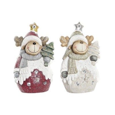 Décorations de Noël DKD Home Decor Renne Magnésium (24 x 17 x 39 cm) (2 Unités)