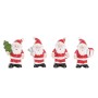 Décorations de Noël DKD Home Decor Résine Père Noël (3,5 x 2,5 x 4 cm) (4 Unités)