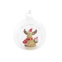 Décorations de Noël DKD Home Decor Verre Résine Renne (7 x 6 x 8 cm) (4 Unités)