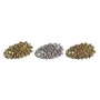 Décorations de Noël DKD Home Decor Ananas Résine (13 x 7,5 x 7,5 cm) (3) (3 Unités)