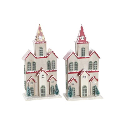 Christmas bauble DKD Home Decor House MDF (13 x 8 x 28 cm) (2 Units)