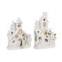 Christmas bauble DKD Home Decor House Snowfall Magnesium (38 x 21 x 45 cm) (2 Units)