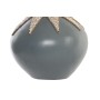 Vase DKD Home Decor Blue White Bamboo Shells (30 x 30 x 40 cm) (2 Units)