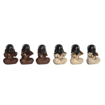 Figurine Décorative DKD Home Decor Rouge Beige Résine Moine Oriental (12 x 7,5 x 15,5 cm) (6 Unités)