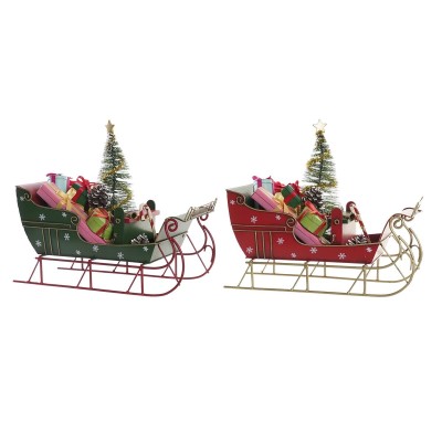 Christmas bauble DKD Home Decor Metal Polyester (28 x 13 x 26 cm) (2 Units)