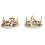 Christmas Candle Holder DKD Home Decor Natural Golden (2 Units) (21 x 11,5 x 21 cm)