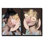 Painting DKD Home Decor Flowers Modern (50 x 3,5 x 70 cm) (2 Units)