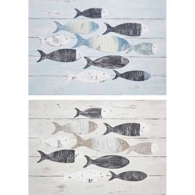 Canvas DKD Home Decor Spirals Mediterranean (90 x 2 x 60 cm) (2 Units)
