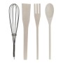 Pot for Kitchen Utensils DKD Home Decor Rubber wood Stoneware (2 pcs)