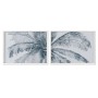 Painting Home ESPRIT Blue White Palms Mediterranean 80 x 2 x 60 cm (2 Units)