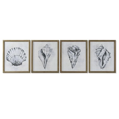 Painting Home ESPRIT Grey Natural 50 x 2,5 x 60 cm (4 Units)