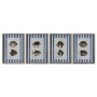 Painting Home ESPRIT Blue Fish 40 X 2,5 X 55 cm (4 Units)