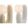 Desk lamp Home ESPRIT White Beige Ceramic Crystal 220 V 20 x 11 x 31 cm (2 Units)