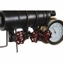 Wall Clock DKD Home Decor Black Red Iron Golden (2 pcs) (46 x 13 x 58 cm)