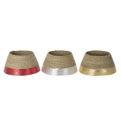 Jupe pour l'arbre de Noël DKD Home Decor Herbier marin (45 x 45 x 24 cm) (3 Unités)