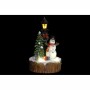 Figurine Décorative DKD Home Decor Lumière LED Résine Bonhomme de Neige (9 x 9 x 13 cm) (2 Unités)